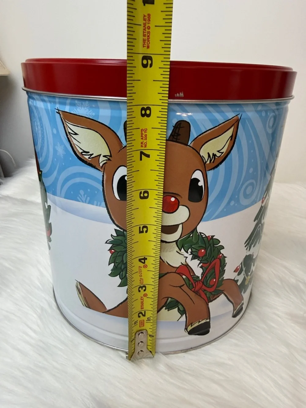 Rudolph Red Noised Reindeer 9” Gift Tin